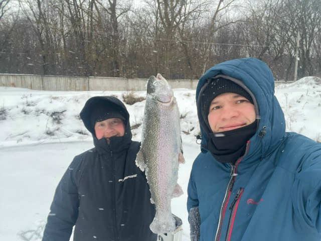 Половили на платнике форельку. 