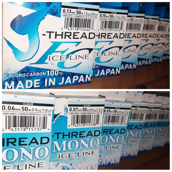 Зимняя коллекция лесок и флюорокарбона от Daiwa J-Thread 