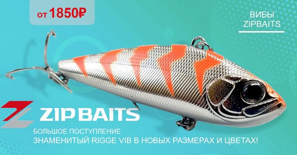 Большое поступление вибов от ZIPBAITS! 