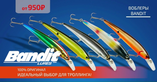 Поступление к сезону! Оригинальные воблера BANDIT!🔵🔵🔴 