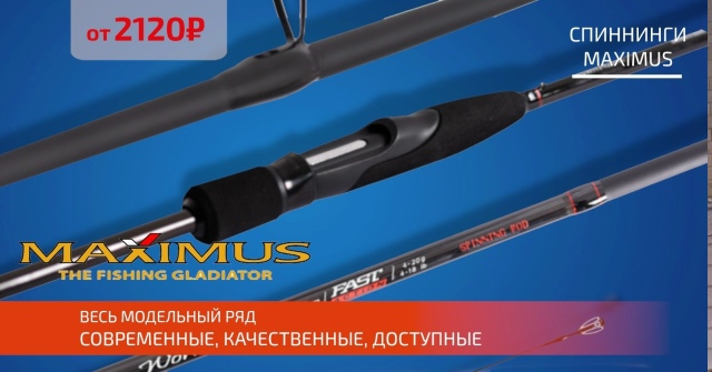 Корейские спиннинги MAXIMUS в наличии!🔵🔵🔴 