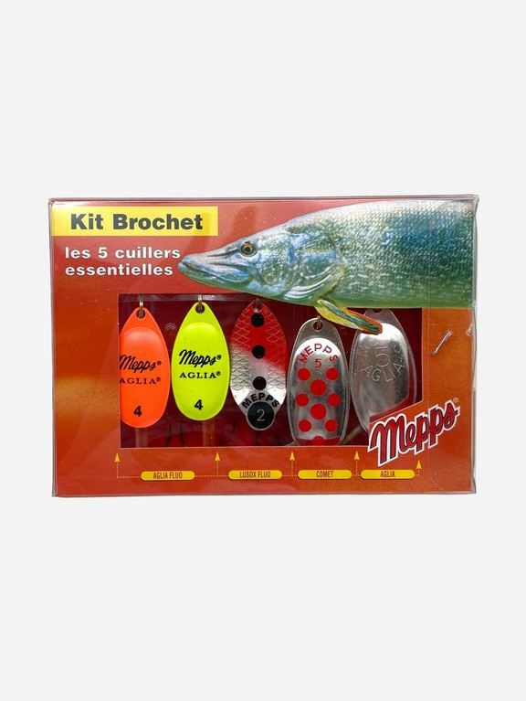 Набор блесен MEPPS Kit Brochet (5шт/уп) K5BR20015 купить по цене 3 270 рублей
