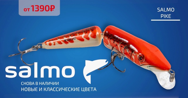 Легендарный SALMO PIKE и PIKE JOINTED снова в наличии!🔵🔵🔴 