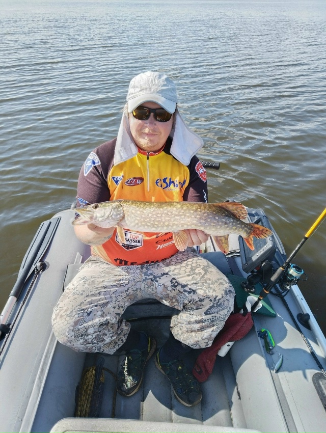 Начало октября. Бабье лето. Активность щуки резко возросла. Клевало жадно, много, и средне крупно. Погода была шикарная. Клевало круто с 14 до 17 часов. Иногда случались дуплеты!!